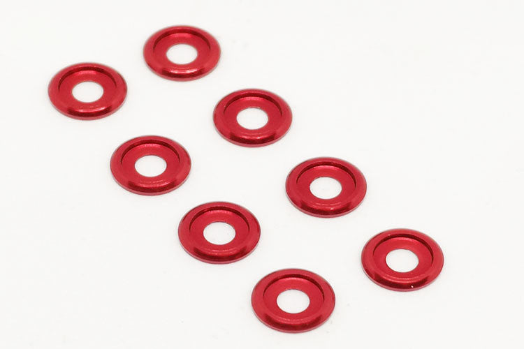 BE6311R 3mm Button/Cap Screw Aluminium Anodised Washers Red