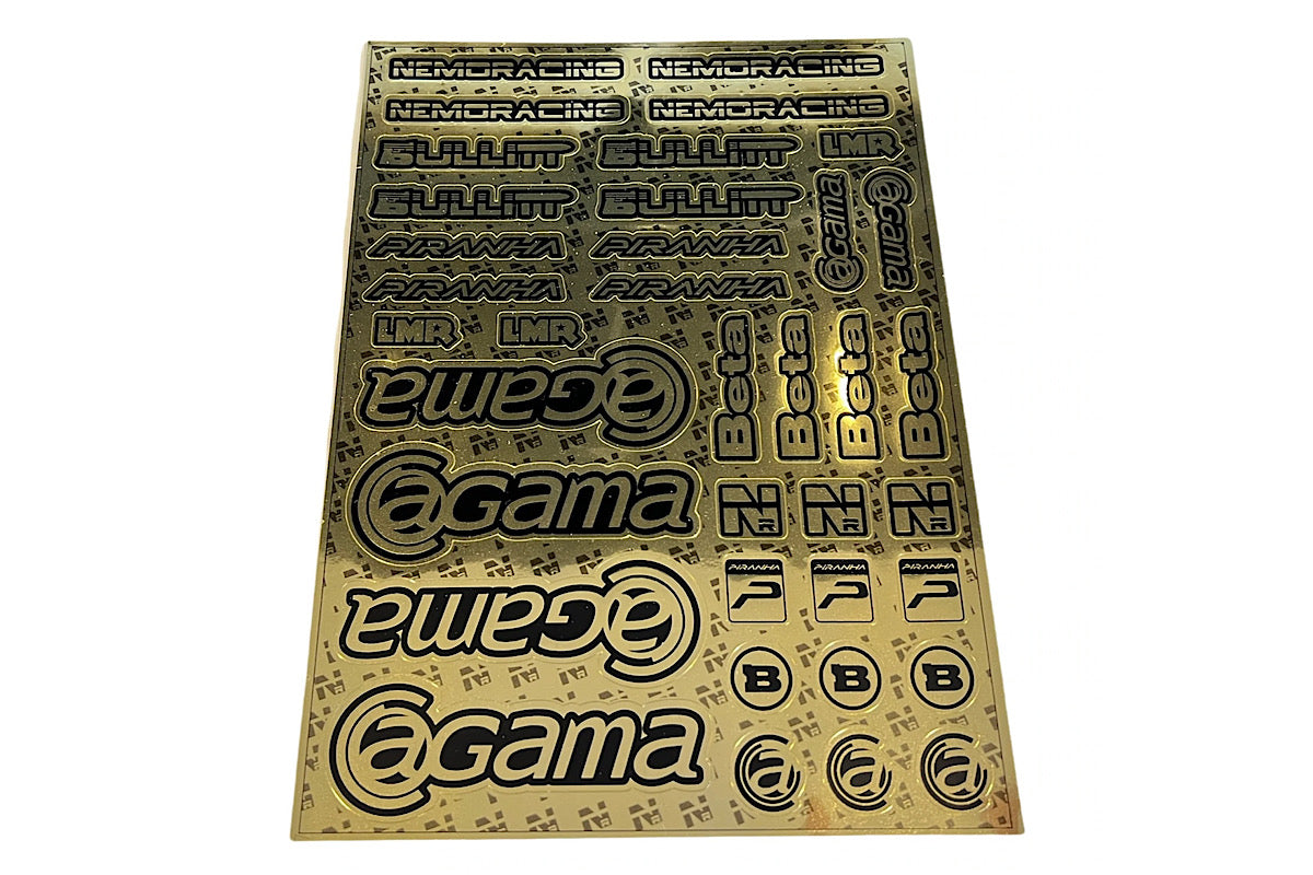 NEMO Racing Sticker Set Metallic Gold